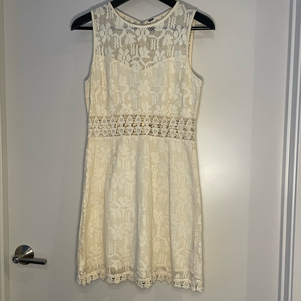 Cream Lace Free People Mini Dress